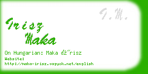 irisz maka business card